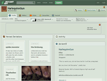 Tablet Screenshot of harlequinngun.deviantart.com