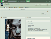 Tablet Screenshot of orphen316.deviantart.com