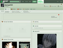 Tablet Screenshot of moonspell20.deviantart.com