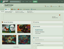 Tablet Screenshot of deathtwister.deviantart.com