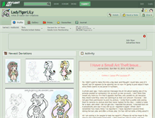 Tablet Screenshot of ladytigerlily.deviantart.com