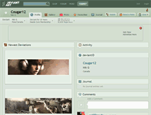 Tablet Screenshot of cougar12.deviantart.com