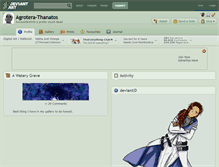 Tablet Screenshot of agrotera-thanatos.deviantart.com