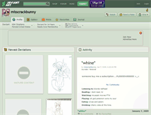 Tablet Screenshot of misscrackbunny.deviantart.com