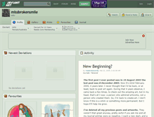 Tablet Screenshot of missbrokensmile.deviantart.com