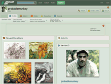 Tablet Screenshot of probablemunkey.deviantart.com