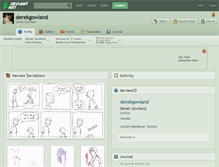 Tablet Screenshot of derekgowland.deviantart.com