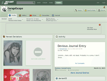 Tablet Screenshot of garageescape.deviantart.com