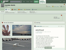 Tablet Screenshot of monster-shorts.deviantart.com
