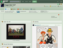 Tablet Screenshot of dragonrider1227.deviantart.com