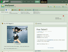 Tablet Screenshot of minatsunami.deviantart.com