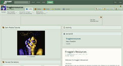 Desktop Screenshot of froggiesresources.deviantart.com