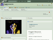 Tablet Screenshot of froggiesresources.deviantart.com