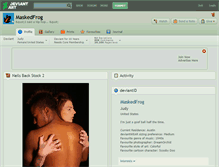 Tablet Screenshot of maskedfrog.deviantart.com