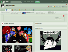 Tablet Screenshot of dancingroxas.deviantart.com