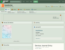 Tablet Screenshot of knocktwice.deviantart.com