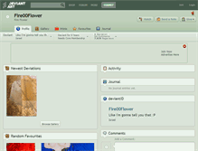 Tablet Screenshot of fire00flower.deviantart.com