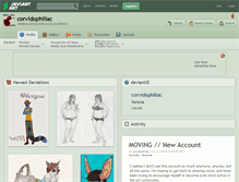 Tablet Screenshot of corvidophiliac.deviantart.com