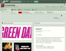 Tablet Screenshot of iluvgreendayx.deviantart.com