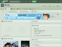 Tablet Screenshot of abc-xyz.deviantart.com