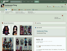 Tablet Screenshot of itsamonsterthing.deviantart.com