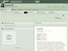 Tablet Screenshot of bunnie1975.deviantart.com