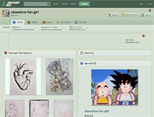 Tablet Screenshot of obsessive-fan-girl.deviantart.com