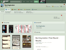 Tablet Screenshot of burningavalon.deviantart.com