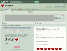 Tablet Screenshot of mecutelove.deviantart.com