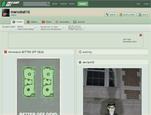 Tablet Screenshot of marcobat16.deviantart.com