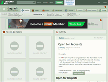Tablet Screenshot of dogtrash.deviantart.com