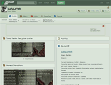 Tablet Screenshot of laralover.deviantart.com