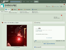 Tablet Screenshot of emoblackwolfgirl.deviantart.com