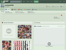 Tablet Screenshot of cowboybefat.deviantart.com