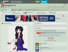 Tablet Screenshot of animalluver12s.deviantart.com