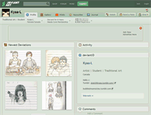 Tablet Screenshot of kyaa-l.deviantart.com