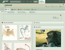 Tablet Screenshot of mothmanb.deviantart.com
