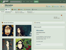 Tablet Screenshot of lilibcreation.deviantart.com
