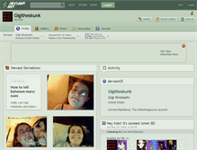 Tablet Screenshot of gigitheskunk.deviantart.com