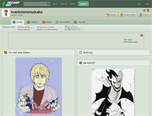 Tablet Screenshot of iwantmoremudcake.deviantart.com