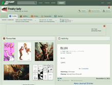 Tablet Screenshot of freaky-lady.deviantart.com