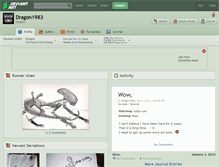 Tablet Screenshot of dragon1983.deviantart.com