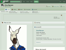Tablet Screenshot of emo-racoon.deviantart.com