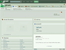 Tablet Screenshot of half-pint.deviantart.com
