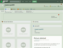 Tablet Screenshot of masterryan005.deviantart.com