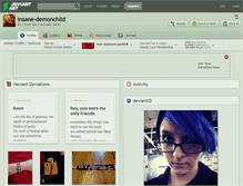 Tablet Screenshot of insane-demonchild.deviantart.com