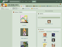 Tablet Screenshot of link-zelda-club.deviantart.com