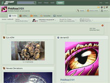 Tablet Screenshot of pinkrose3101.deviantart.com