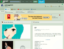 Tablet Screenshot of animegal323.deviantart.com