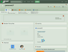Tablet Screenshot of cameron627.deviantart.com